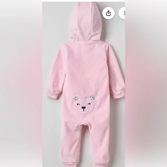 Carter's Fleece Hooded Jumpsuit - Picture 2 of 10